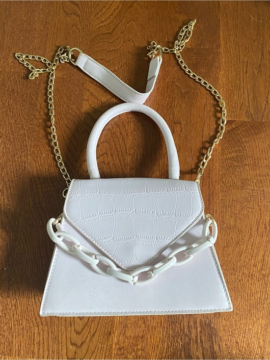 Handbags - Light pink Structured Top-Handle Bag with Gold Chain